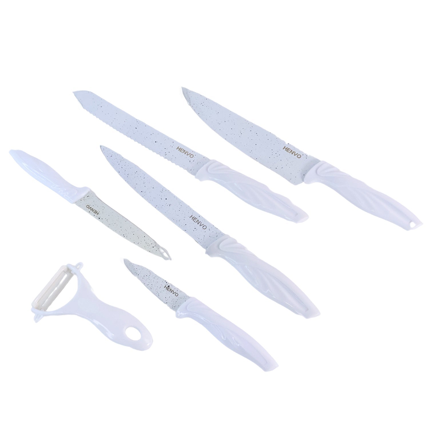 Marble Look Kitchen Knife Set Marble Look Kitchen Knife Set